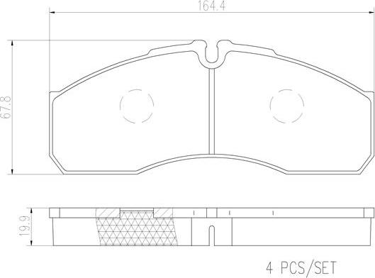 Brembo PA6022N - Гальмівні колодки, дискові гальма autozip.com.ua