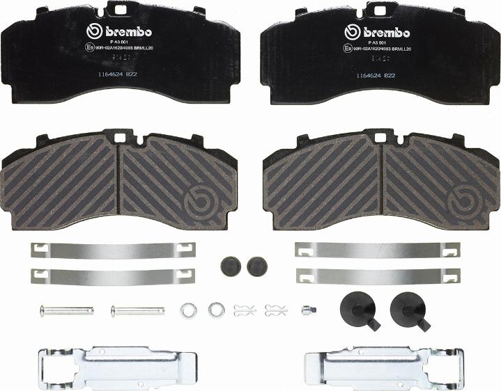 Brembo P A3 001 - Гальмівні колодки, дискові гальма autozip.com.ua