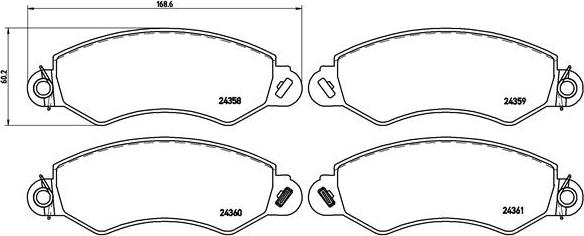 Brembo P B1 002 - Гальмівні колодки, дискові гальма autozip.com.ua