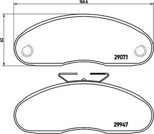 Brembo P B7 001 - Гальмівні колодки, дискові гальма autozip.com.ua