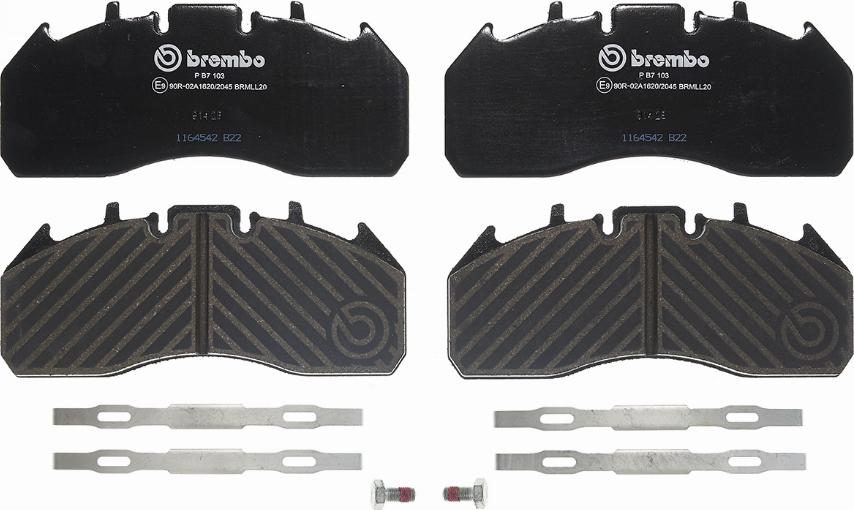 Brembo P B7 103 - Гальмівні колодки, дискові гальма autozip.com.ua