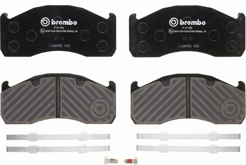 Brembo P C7 006 - Гальмівні колодки, дискові гальма autozip.com.ua