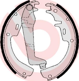 Brembo S 59 520 - Комплект гальм, барабанний механізм autozip.com.ua