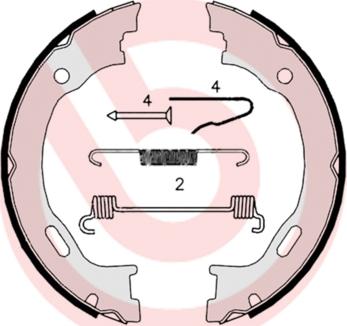 Brembo S 50 515 - Комплект гальм, ручник, парковка autozip.com.ua