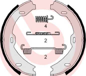 Brembo S 50 518 - Комплект гальм, ручник, парковка autozip.com.ua