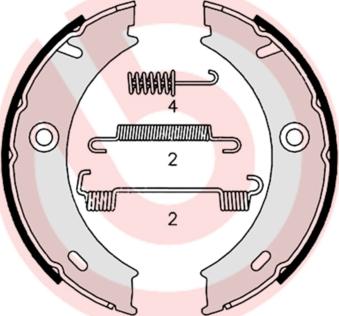 Brembo S 50 512 - Комплект гальм, ручник, парковка autozip.com.ua