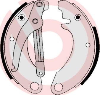 Brembo S 61 501 - Комплект гальм, барабанний механізм autozip.com.ua