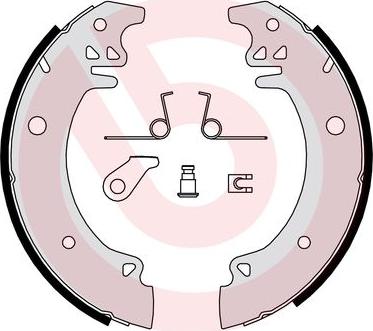 Brembo S 61 533 - Комплект гальм, барабанний механізм autozip.com.ua