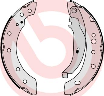 Brembo S 61 527 - Комплект гальм, барабанний механізм autozip.com.ua