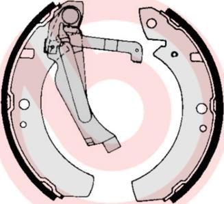 Brembo S 85 506 - Комплект гальм, барабанний механізм autozip.com.ua