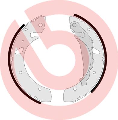 Brembo S 83 507 - Комплект гальм, барабанний механізм autozip.com.ua