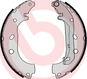 Brembo S 24 539 - Комплект гальм, барабанний механізм autozip.com.ua