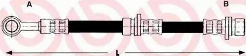 Brembo T 52 016 - Гальмівний шланг autozip.com.ua