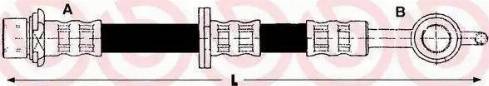 Brembo T 83 027 - Гальмівний шланг autozip.com.ua