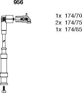 Bremi 956 - Комплект проводів запалювання autozip.com.ua