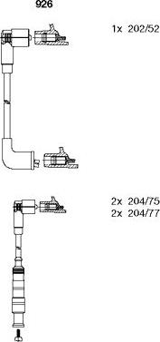 Bremi 926 - Комплект проводів запалювання autozip.com.ua
