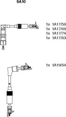 Bremi 9A10 - Комплект проводів запалювання autozip.com.ua