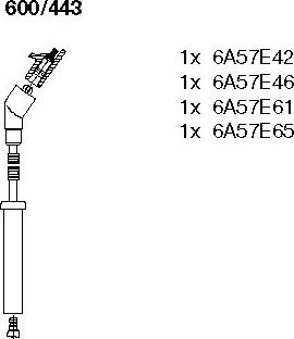 Bremi 600/443 - Комплект проводів запалювання autozip.com.ua