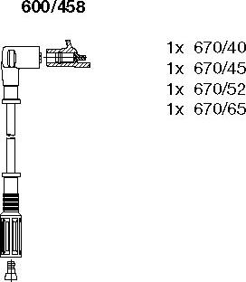 Bremi 600/458 - Комплект проводів запалювання autozip.com.ua