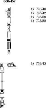 Bremi 600/457 - Комплект проводів запалювання autozip.com.ua