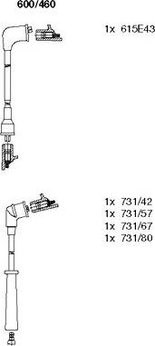 BREMI 600/460 - Комплект проводів запалювання autozip.com.ua