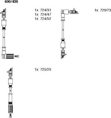 Bremi 600/439 - Комплект проводів запалювання autozip.com.ua