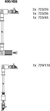 Bremi 600/438 - Комплект проводів запалювання autozip.com.ua