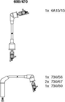 Bremi 600/470 - Комплект проводів запалювання autozip.com.ua