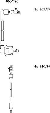 Bremi 600/195 - Комплект проводів запалювання autozip.com.ua