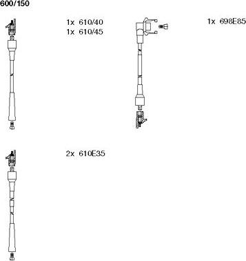 Bremi 600/150 - Комплект проводів запалювання autozip.com.ua