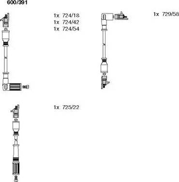 Bremi 600/391 - Комплект проводів запалювання autozip.com.ua