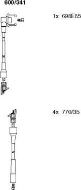 Bremi 600/341 - Комплект проводів запалювання autozip.com.ua