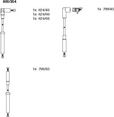 BREMI 600/354 - Комплект проводів запалювання autozip.com.ua