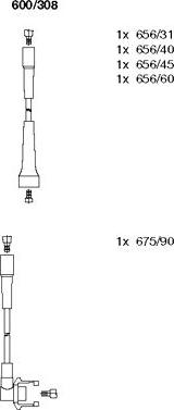 Bremi 600/308 - Комплект проводів запалювання autozip.com.ua