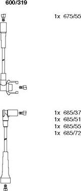 Bremi 600/319 - Комплект проводів запалювання autozip.com.ua