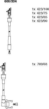 Bremi 600/334 - Комплект проводів запалювання autozip.com.ua