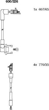 Bremi 600/326 - Комплект проводів запалювання autozip.com.ua