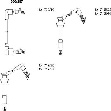 Bremi 600/257 - Комплект проводів запалювання autozip.com.ua