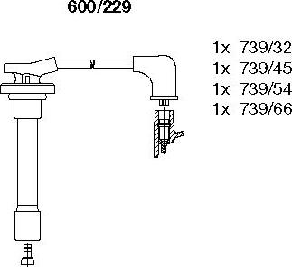 Bremi 600/229 - Комплект проводів запалювання autozip.com.ua