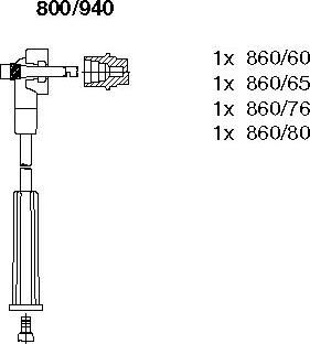 Bremi 800/940 - Комплект проводів запалювання autozip.com.ua