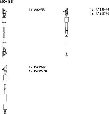 Bremi 800/186 - Комплект проводів запалювання autozip.com.ua