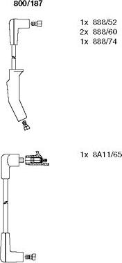 Bremi 800/187 - Комплект проводів запалювання autozip.com.ua