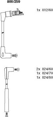 Bremi 800/259 - Комплект проводів запалювання autozip.com.ua