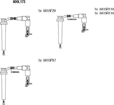BREMI 800L173 - Комплект проводів запалювання autozip.com.ua
