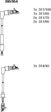 Bremi 300/954 - Комплект проводів запалювання autozip.com.ua