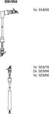 Bremi 300/958 - Комплект проводів запалювання autozip.com.ua