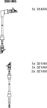 Bremi 300/495 - Комплект проводів запалювання autozip.com.ua
