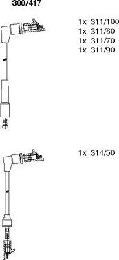 Bremi 300/417 - Комплект проводів запалювання autozip.com.ua