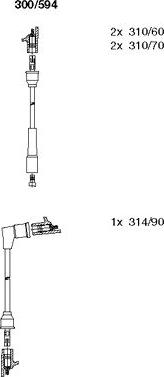 BREMI 300/594 - Комплект проводів запалювання autozip.com.ua