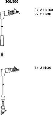 BREMI 300/590 - Комплект проводів запалювання autozip.com.ua
